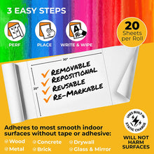 Load image into Gallery viewer, Kids Cling-riteยฎ Roll - 20 sheets and dry erase marker included
