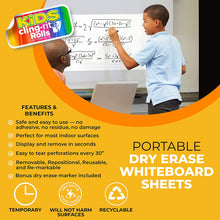 Load image into Gallery viewer, Kids Cling-riteยฎ Roll - 20 sheets and dry erase marker included