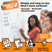 Load image into Gallery viewer, Basic Cling-riteยฎ Roll - 20 sheets and dry erase marker included