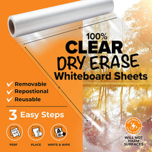 Load image into Gallery viewer, Clear Cling-rite® Roll - 20 sheets and dry erase marker included
