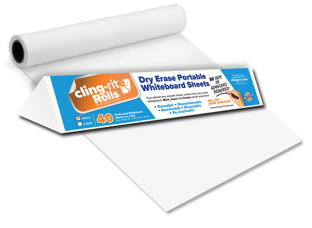 Cling-rite® Roll - 40 Dry Erase Sheets