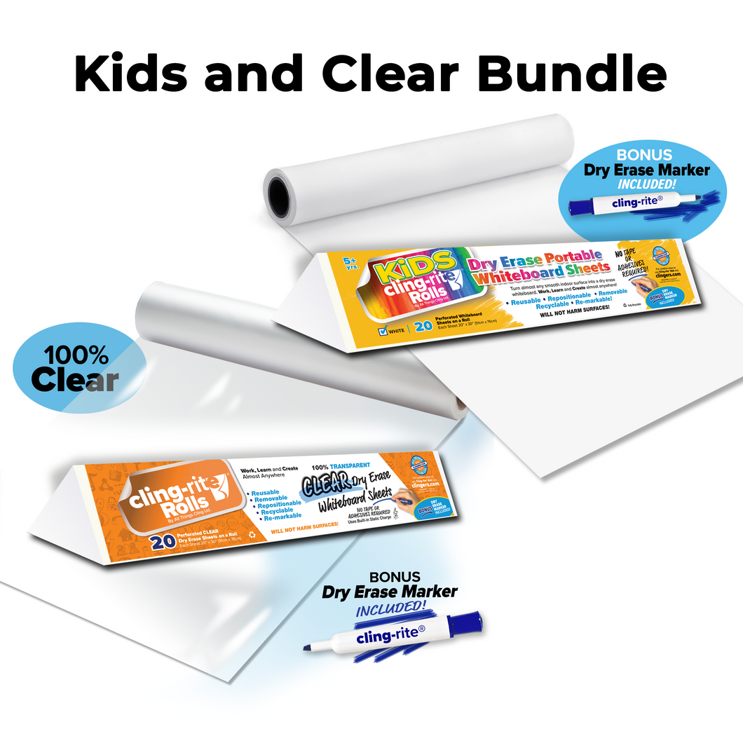 Kid's and Clear Cling-rite® Roll Bundle